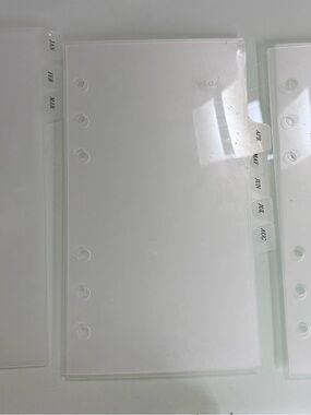 Cloth & Paper Clear Monthly Tabs - Frosted